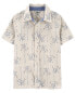 Фото #1 товара Рубашка с кнопками Kid Palm Print Chambray Shirt Carter's для мальчиков