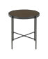 Фото #2 товара Carlo Round End Table with Wooden Top