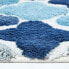 Rutschfeste Badematte mit blauem Muster