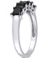 ფოტო #3 პროდუქტის Black Diamond Anniversary Ring (1-1/4 ct. t.w.) in 10k White Gold