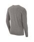 Men's Heather Gray Clemson Tigers Arch 2-Hit Long Sleeve T-shirt