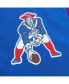 Фото #2 товара Men's Royal Distressed New England Patriots Big and Tall Satin Full-Snap Jacket