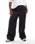 Noisy May Curve pull on trousers in dark grey