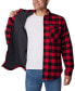 Фото #2 товара Men's Plaid Sherpa-Lined Shirt Jacket