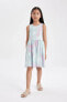 Kız Çocuk Desenli Kolsuz Elbise B4338A824SM