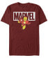 Фото #1 товара Marvel Men's Classic Iron Man Cartoon Brick Logo, Short Sleeve T-Shirt