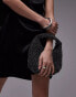 Topshop Gila embellished net grab bag in black