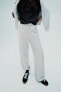 Clean interlock plush straight-leg trousers