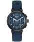ფოტო #1 პროდუქტის Men's One Blue Silicone Strap Watch, 44mm