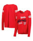 Фото #4 товара Women's Red Washington Nationals Free Agent Long Sleeve T-shirt
