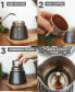 Фото #3 товара Milano Steel Stainless Steel Stovetop Espresso Maker Moka Pot 6 Espresso Cup Size 10 oz