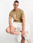 Jack & Jones Premium oversized t-shirt with logo in beige