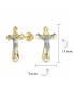 Фото #4 товара Серьги Bling Jewelry Jesus Crucifix Gold Cross