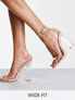 Фото #1 товара Public Desire Wide Fit Alia clear strap heeled sandals