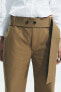 ZW COLLECTION BELTED TWILL TROUSERS