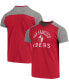 ფოტო #1 პროდუქტის Men's Scarlet, Heathered Gray San Francisco 49Ers Gridiron Classics Field Goal Slub T-shirt