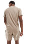 Фото #2 товара Boss slim fit beach t-shirt in brown