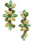 Gold-Tone Multi-Stone Flower Drop Earrings, Created for Macy's