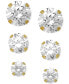 Cubic Zirconia Round Stud Earrings Set in 14k White Gold (3/8-1-3/4 ct. t.w.)