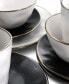 Andres Mixed 16 Pc. Stoneware Dinnerware Set, Service for 4