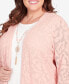 Plus Size English Garden Flower Stitch Two in One Top with Necklace