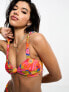 Фото #7 товара Billabong Sunny Coast ruched bandeau bikini top in retro floral