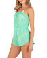 Juniors' Crocheted Tube Cover-Up Romper