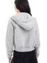 Cotton On cropped fitted zip up hoodie in grey marl