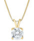 ფოტო #1 პროდუქტის IGI Certified Lab Grown Diamond Solitaire 18" Pendant Necklace (1 ct. t.w.) in 14k White Gold or 14k Gold