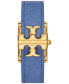 ფოტო #3 პროდუქტის Women's The Eleanor Blue Leather Strap Watch 19mm