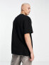 Weekday oversized graphic universal printed t-shirt in black