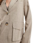 Фото #4 товара Vero Moda Aware textured blazer co-ord in taupe grey melange