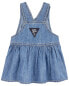 Фото #7 товара Baby Vintage Inspired Denim Jumper Dress 6M