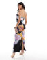 Фото #4 товара ASOS DESIGN bandeau midi dress in blurred floral print