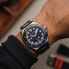 Фото #3 товара Наручные часы Gevril Men's Guggenheim Blue Leather Watch 40mm.