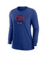 ფოტო #3 პროდუქტის Women's Royal Chicago Cubs Authentic Collection Legend Performance Long Sleeve T-shirt