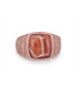 ფოტო #1 პროდუქტის Red Lace Agate Gemstone Hammered Texture Rose Gold Plated SIlver Signet Ring