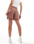 Фото #5 товара ASOS DESIGN relaxed dad short with linen in brown