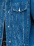 Labelrail x Isaac Hudson seam detail fitted denim jacket in indigo blue