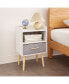 Sturdy Multi-Color Side Table with Ample Storage