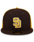 Бейсболка с козырьком New Era мужская коричнево-золотая San Diego Padres Gameday Sideswipe 59fifty Коричневое Золото, 7 1/4 - фото #2