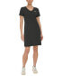 Фото #1 товара Women's Metallic-Logo V-Neck Short-Sleeve Dress
