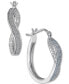 ფოტო #1 პროდუქტის Diamond Glitter Infinity Hoop Earrings (1/6 ct. t.w.) in 14k Gold-Plated Sterling Silver or 14k Rose Gold-Plated Sterling Silver (Also available in Sterling Silver)