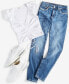 ფოტო #10 პროდუქტის Women's Rhinestone Trimmed Skinny Ankle Jeans