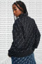Фото #4 товара Trend Swoosh Printed Fleece Hoodie 1/4 Zip Yarım Fermuarlı Sweatshirt Siyah