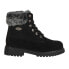 Lugz Convoy Faux Fur Lace Up Womens Black Casual Boots WCNYFD-001