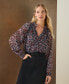 ფოტო #5 პროდუქტის Women's Printed Ruffled Peasant Top