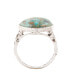 ფოტო #2 პროდუქტის Hypnosis Genuine Turquoise and Sterling Silver Abstract Ring