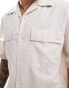 Фото #2 товара Jack & Jones oversized utility pocket linen shirt in beige