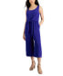 Фото #1 товара Petite Tie-Front Wide-Leg Jumpsuit